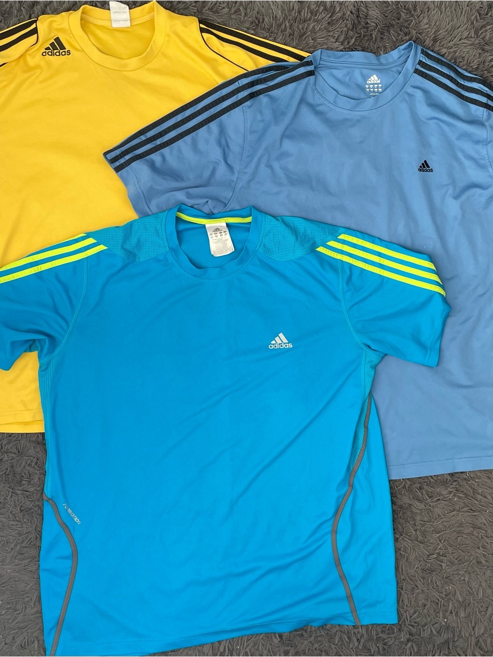 Men Size XL adidas Climate Running Workout Shirt Bundle Lot